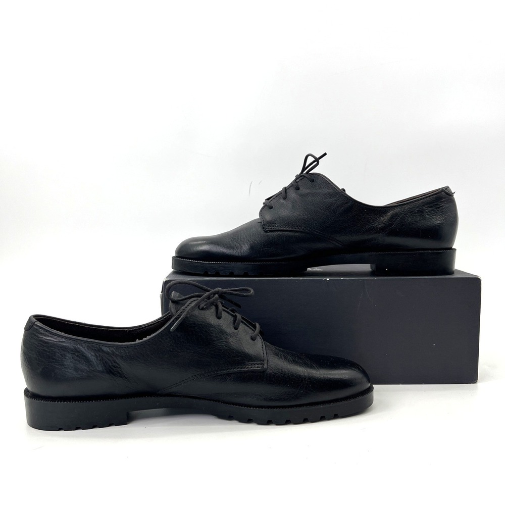 Vintage Dexter Oxford Loafers Women 10 Black Leather Derby Shoes USA Made RARE!